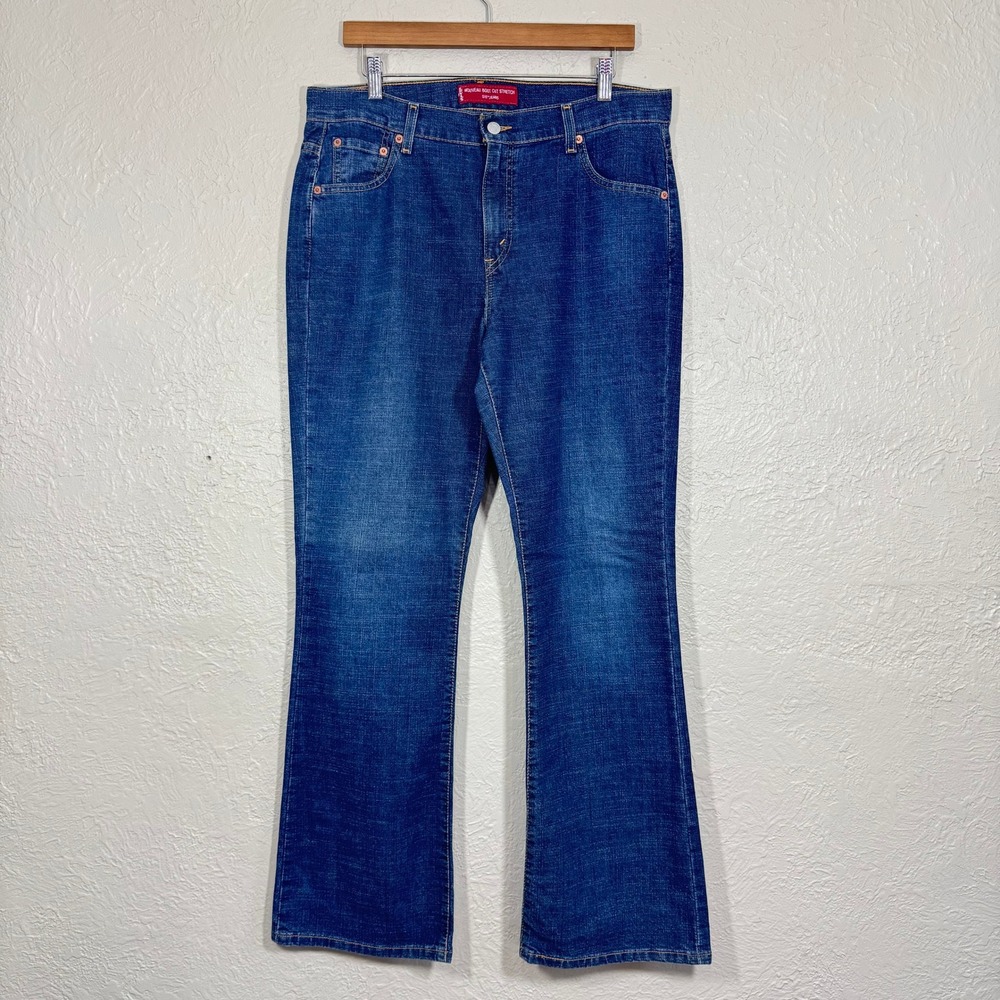 Vtg Y2K Levis 515 Bootcut 14 Nouveau Stretch 2003 Mexico 15516-0106 Hi Rise Dark